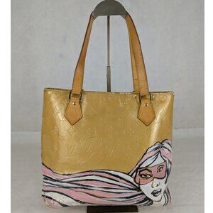 Authentic Louis Vuitton Houston Vernis Handbag- Custom Painted Made in France